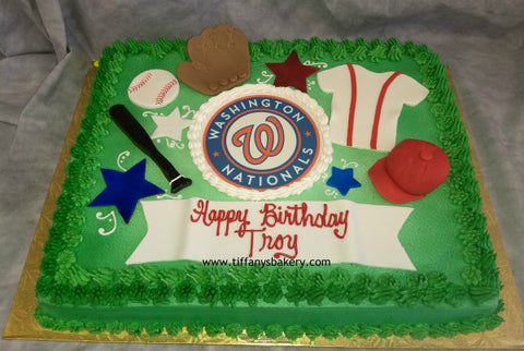 Baseball Sheet Cake - Washington Nationals