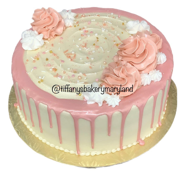 Drip Cake with Three Layers  10" Round Cake