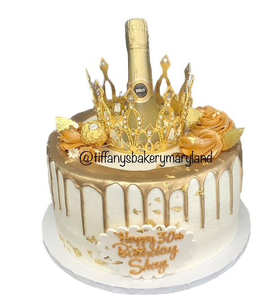 Drip Cake with Three Layers  10" Round Cake