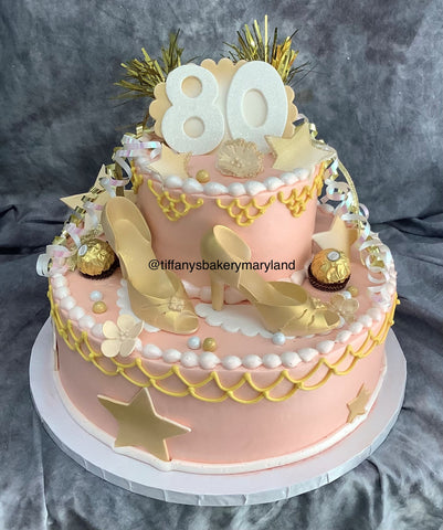 Celebration Tier Cake - 70th Birthday