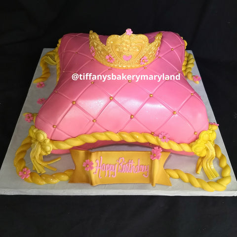 Pillow Sculptured Cake with Crown