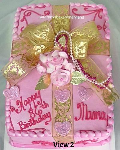Gift Sheet Cake Double Layer 1/4 Sheet Cake