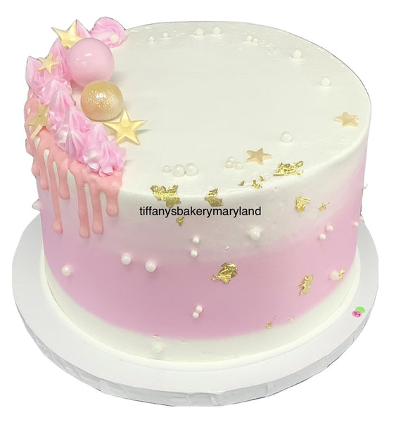 Drip Cake with Three Layers - 6" or 8" Cake Serves 4