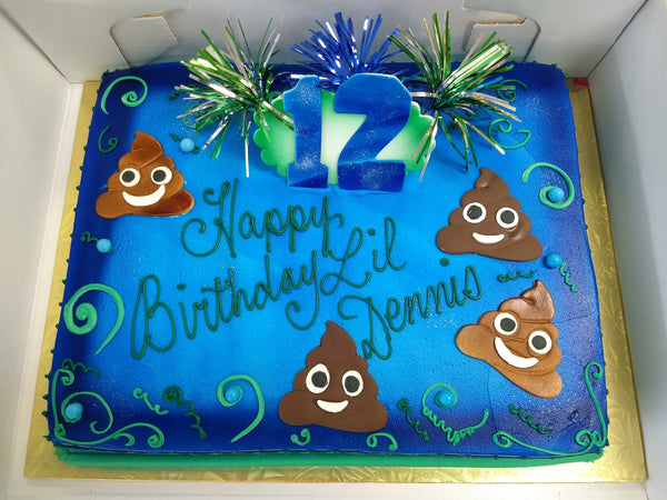 Emoji Sheet Cake