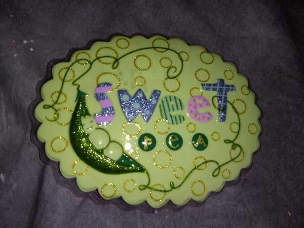 Pop Top - Sweet Pea Baby Shower Sheet Cake Basic Budget