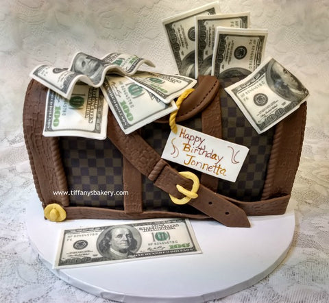 Purse with Money Sculptured Cake
