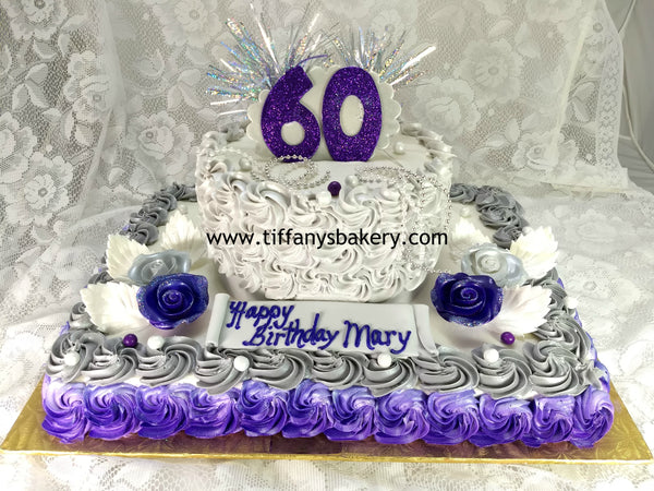 Rosette Half Sheet with 8 Inch Round Cake