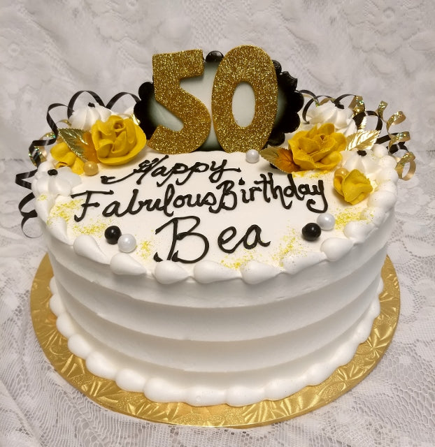 Happy 50th Birthday Glitter Cake Topper, Free Shipping Available | Cake  Topper | Cake Art Creations