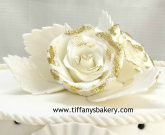Fondant Covered  Round  Diamond Quilted Cake