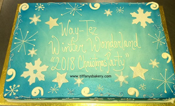 Snowflake Sheet Cake