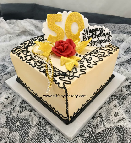 Square 8" Cake with Buttercream Frosting
