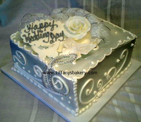 Square Cake for Wedding