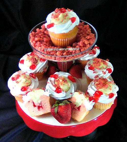 Strawberry Shortcake Cheesecake Cupcakes