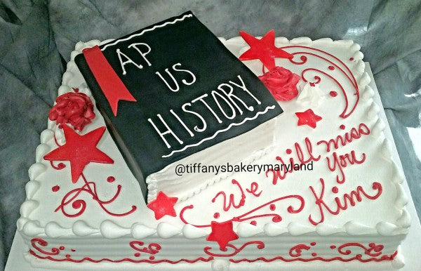 Graduation Sheet Cake with Book