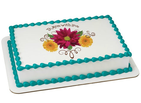 To Mom with Love Edible Image Layon #19248 Sheet