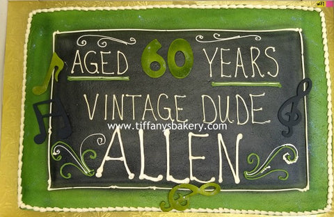 Vintage Dude Sheet Cake