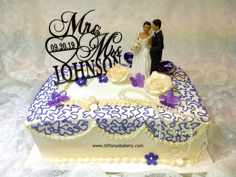Lace Wedding Sheet Cake